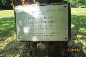 Peter John Parsons Brown - Memorial Plaque