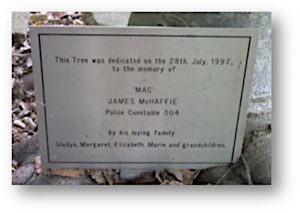 James Ernest Dennis McHaffie - Memorial Plaque