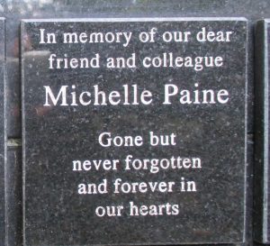 Michelle Paine - Memorial Plaque